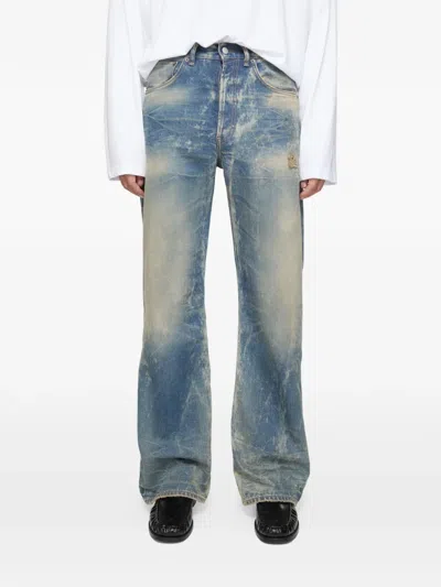 Acne Studios Distressed Denim Jeans In Blue