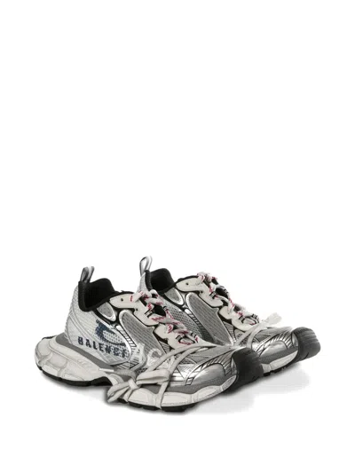 Balenciaga 3xl Split Logo Nylon And Mesh Sneakers In Multi