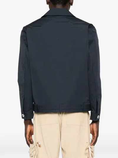 Craig Green Circle Worker Button-front Shirt Jacket In Blue