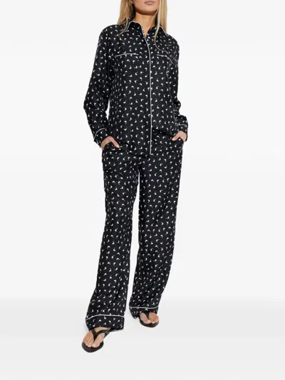 Moschino Printed Silk Shirt In Multi