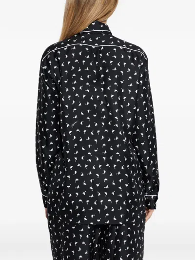 Moschino Printed Silk Shirt In Multi
