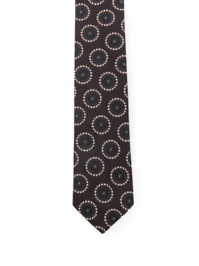 Paolo Pecora Patterned Tie In Brown