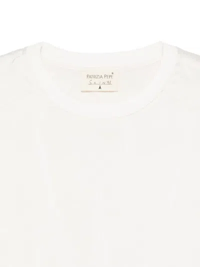 Patrizia Pepe Oversized Satin T-shirt In White