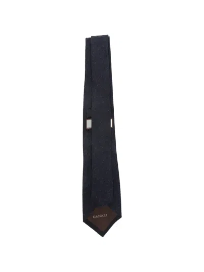 Canali Speckled Tie In Black