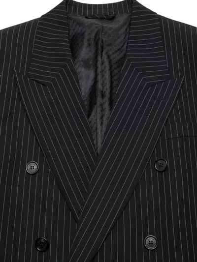 Acne Studios Pinstripe Double-breasted Jacket In Multi