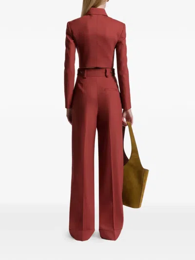 Alberta Ferretti Collared Jacket In Brown