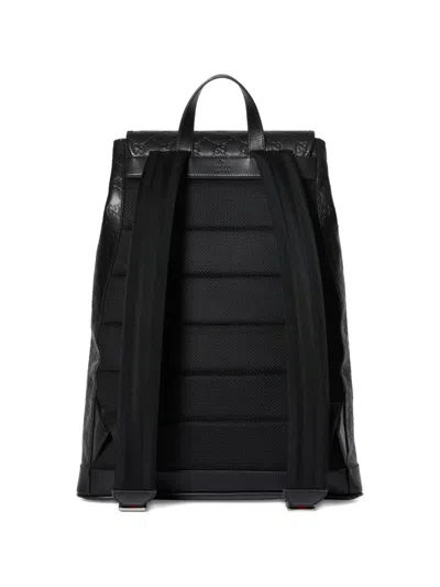 Gucci Medium Gg Emblem Backpack In Orange