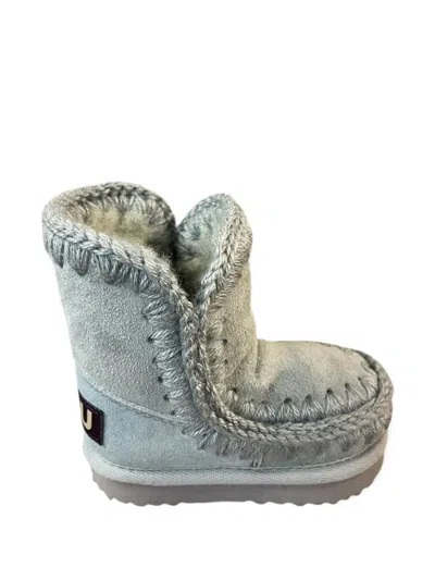 Mou Eskimo Stitched Ankle Boots In Blue