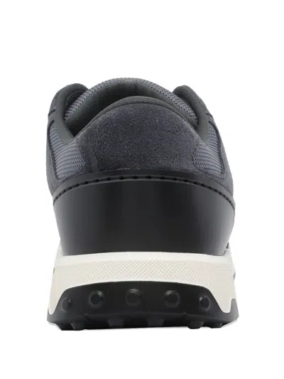 Tod's Mesh Panelled Lace-up Sneakers In Black