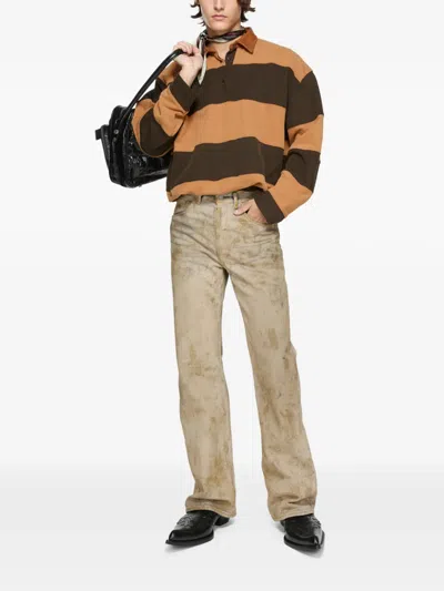 Acne Studios Belt Loop Jeans In Neutral