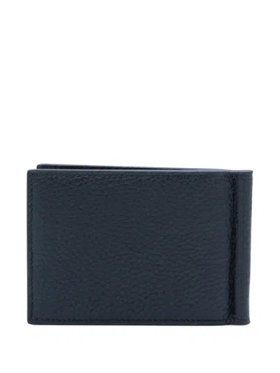Montblanc Black Leather Wallet In White