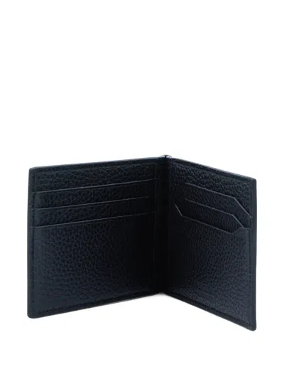 Montblanc Black Leather Wallet In White