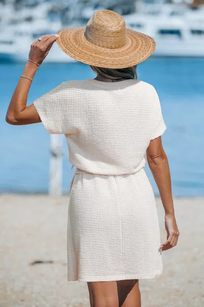 Cupshe Barefoot Walk White Cover-up Mini Dress