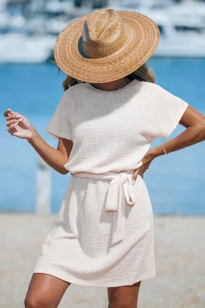 Cupshe Barefoot Walk White Cover-up Mini Dress