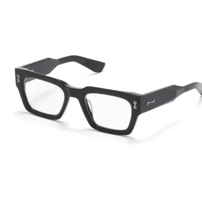 Akoni Cosmo Rectangle-frame Glasses In Black