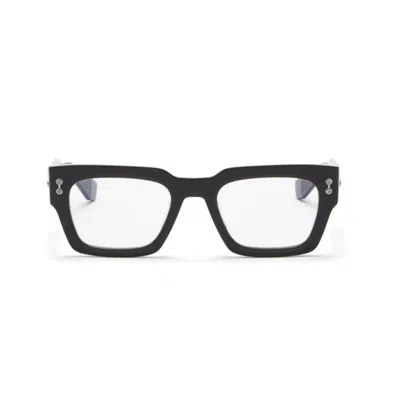 Akoni Cosmo Rectangle-frame Glasses In Black