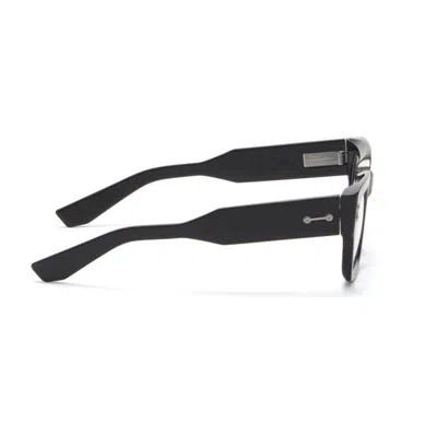 Akoni Cosmo Rectangle-frame Glasses In Black