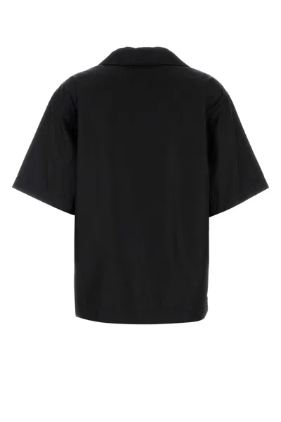 Prada Black Regular Solid Shirt In Black