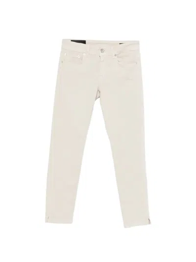 Dondup Five-pocket Belt-loop Jeans In Neutral