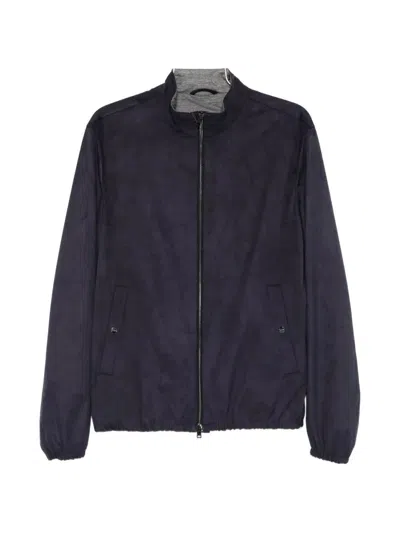 Herno Zip-up Long-sleeve Jacket In Blue