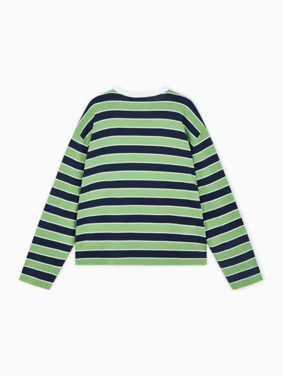 Prada Embroidered Cotton Oversize T-shirt In Green
