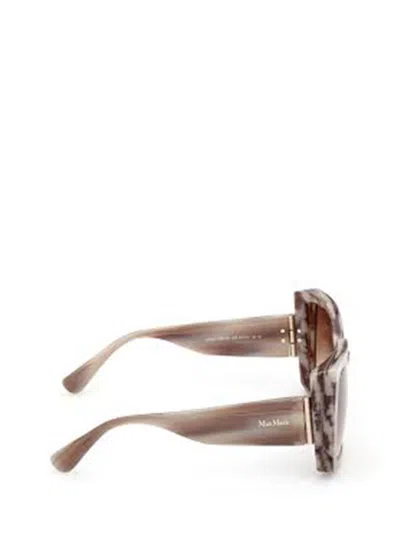 Max Mara Square-frame Sunglasses In Brown