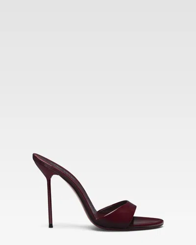 Paris Texas Woman Sandals Burgundy Size 8 Leather In Black