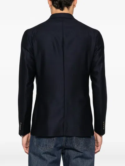 Tagliatore Double-breasted Blazer In Black