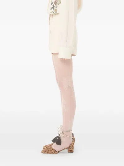 Valentino Garavani Vgold Shorts Bermuda And Short Beige In White