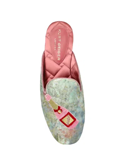 Kurt Geiger Embroidered Flat Mules In Multi