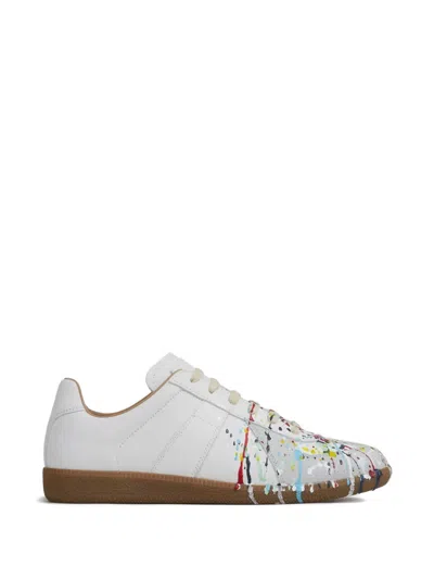 Maison Margiela Replica Paint Splatter-effect Low-top Sneakers In White