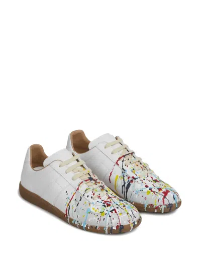Maison Margiela Replica Paint Splatter-effect Low-top Sneakers In White