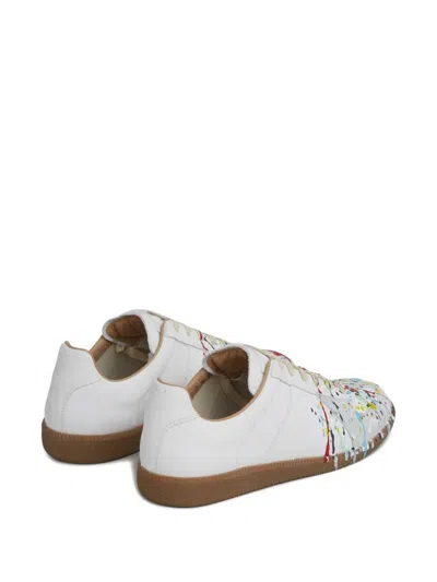 Maison Margiela Replica Paint Splatter-effect Low-top Sneakers In White