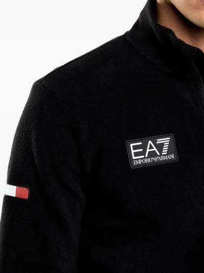 Ea7 Half-zip Sweatshirt In Black