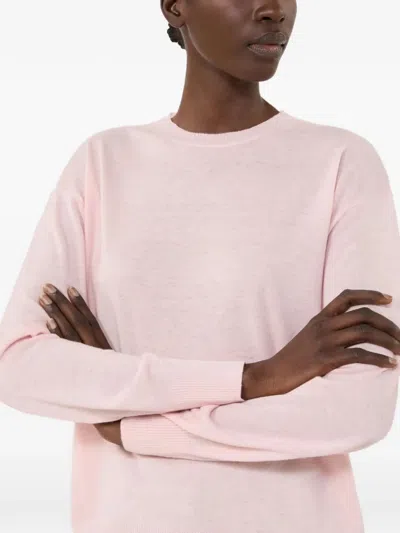 Weekend Max Mara Wool And Cashmere Basic Sweater In Pink