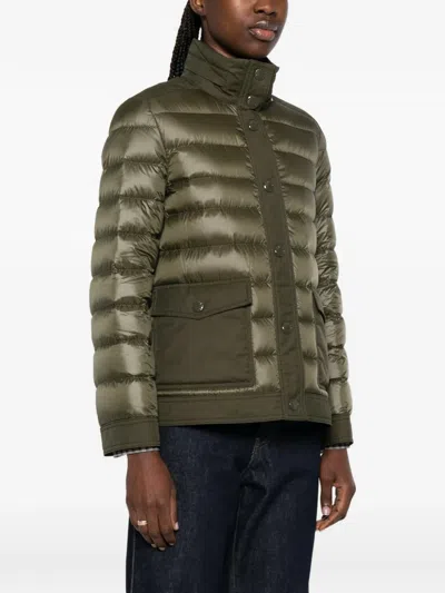 Moncler Buttoned Patch-pocket Jacket In Brown