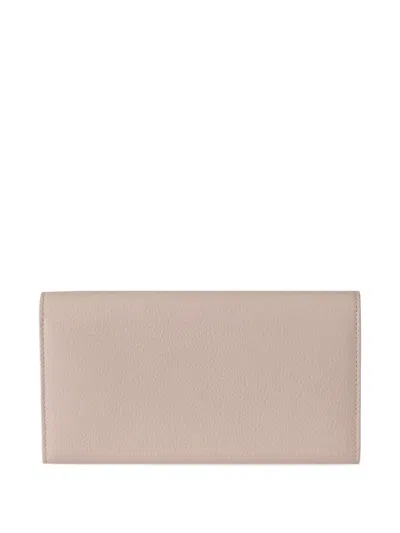 Ferragamo Gancini Hammered Chain Wallet In Pattern