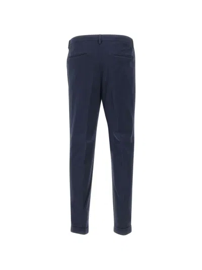 Devore Pleated Trousers In Blue