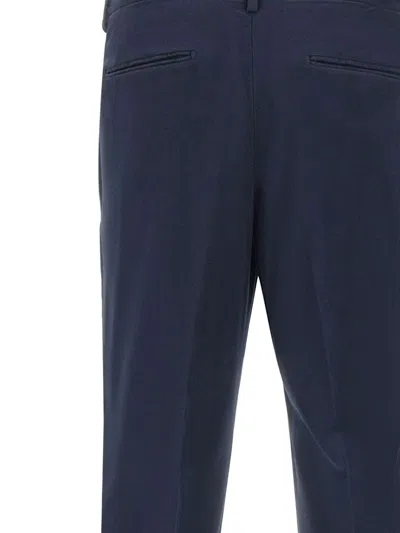 Devore Pleated Trousers In Blue