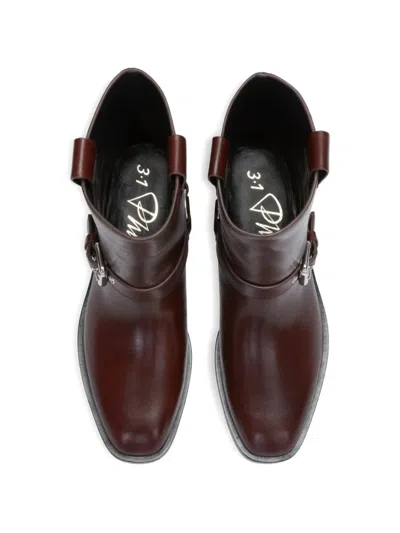 3.1 Phillip Lim Alexa Moto Boots Espresso In Brown