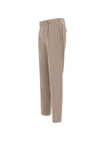 Devore Pleated-details Trousers In Neutral