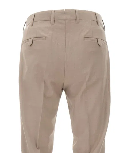 Devore Pleated-details Trousers In Neutral