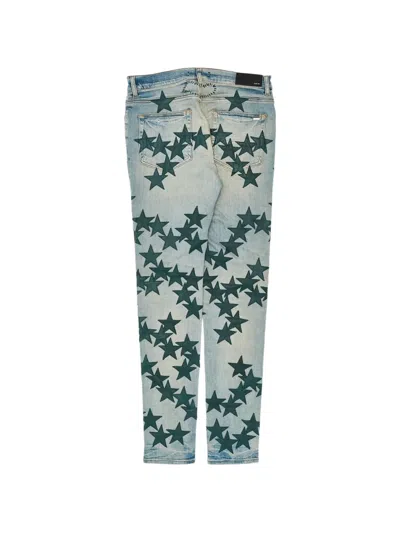 Amiri Star-patch Jeans In Blue