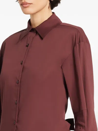 Simon Miller Loch Poplin Button Up Shirt In Choco Brown In Brown