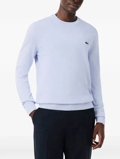 Lacoste Basic Crew Neck Sweatshirt In Blue