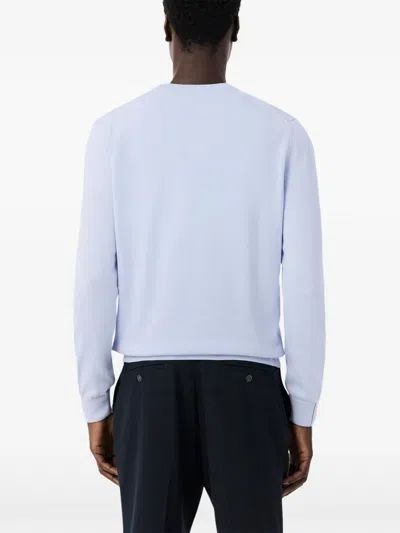 Lacoste Basic Crew Neck Sweatshirt In Blue