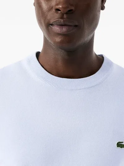 Lacoste Basic Crew Neck Sweatshirt In Blue