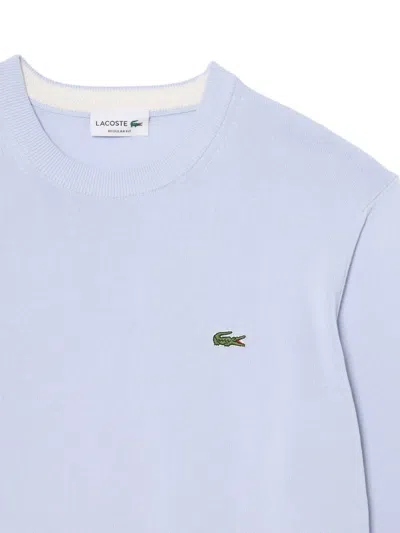 Lacoste Basic Crew Neck Sweatshirt In Blue