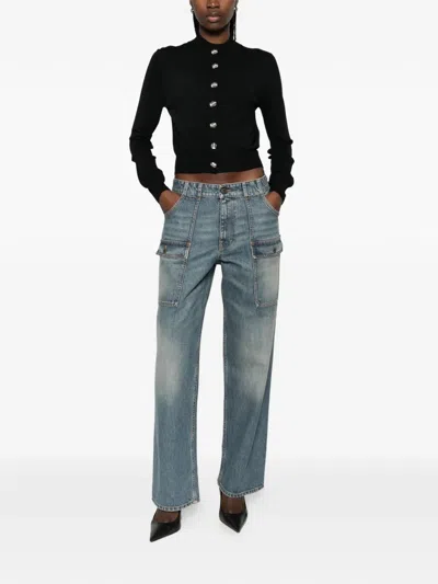 Brandon Maxwell Aubrey Button-up Cardigan In Black