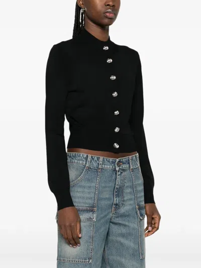Brandon Maxwell Aubrey Button-up Cardigan In Black